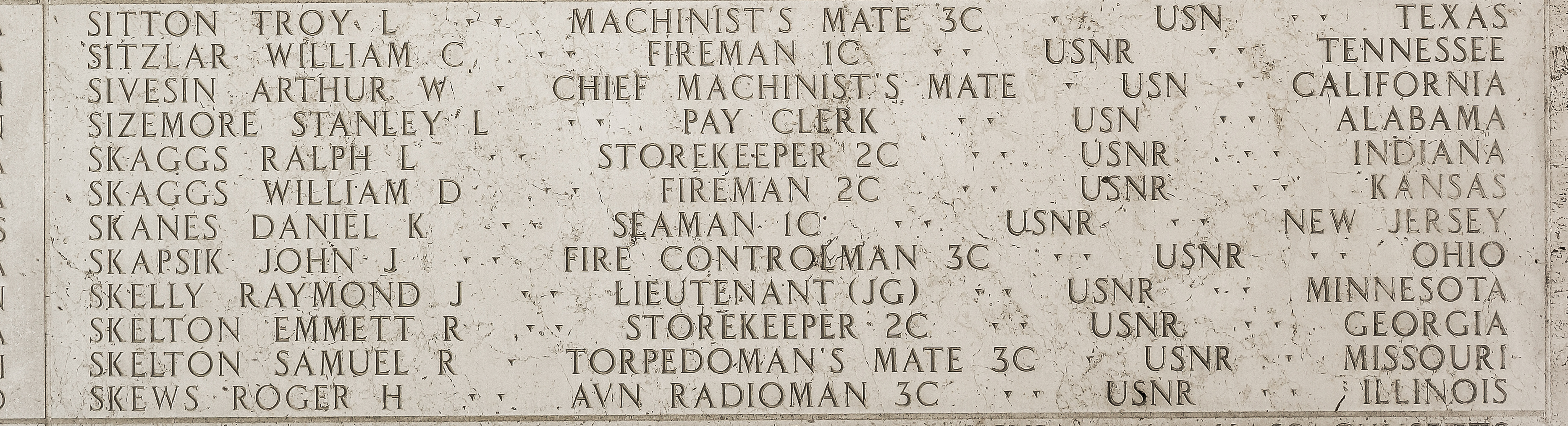 Samuel R. Skelton, Torpedoman's Mate Third Class